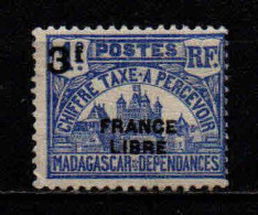Madagascar  - 1942  - Palais Royal Surch France Libre   -  Tb Taxe N°27 - Oblit - Used - Portomarken