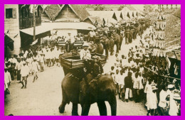 * Cp Photo - THAILANDE - SIAM - Visite Du Roi CHULALONGKORN - Procession Eléphants - Animée - Thaïlande