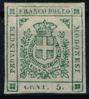 1859 MODENA GOVERNO PROVVISORIO CENT. 5 NUOVO NG - Modena