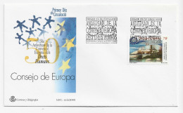 3807  FDC Andorra La Vella 2000, 50 Aniversario De Los Derechos Humanos, Consejo De EUROPA. - Lettres & Documents