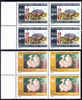 India 1987 MNH 2v In Blk Of 4, Int. Stamp Exhibition, Peacock, Birds - Paons