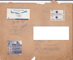 MACHINE PRINTED STICKER STAMPS ON COVER, 2007, ARGENTINA - Storia Postale