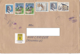 GRAND DUKE JEAN, EUROPA- HUNTING, MONUMENT, ARCHITECTURE, STAMPS ON REGISTERED COVER, 1998, LUXEMBOURG - Covers & Documents