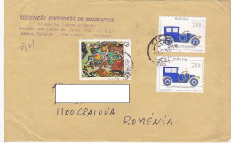 PAINTINGS, RENAULT 1911 CAR, STAMPS ON COVER, 1993, PORTUGAL - Storia Postale