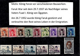 ÄGYPTEN-EGYPTIAN  - DYNASTIE - GESCHICHTE- REGIERENDE MONARCHIE - KÖNIG FARUK PORTRÄT - Used Stamps