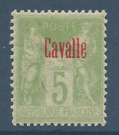 CAVALLE N° 2 NEUF*  CHARNIERE / Hinge  / MH - Unused Stamps