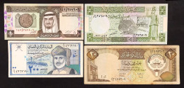 Kuwait 20 Dinars +saudi Arabia 1 Rial +oman 200 Baisa +syria 5 Pounds LOTTO 4761 - Koeweit