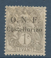 CASTELLORIZO N° 14 Variétée F Et T Cassé NEUF* TRACE DE CHARNIERE  / Hinge  / MH - Nuevos