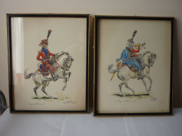 Eugène Leliepvre - Deux Lithographies En Couleur - Militaire - Militaria - Zeitgenössische Kunst