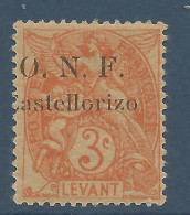 CASTELLORIZO N° 16 Variétée O De O.N.F Brisé , Papier GC NEUF* TRACE DE CHARNIERE  / Hinge  / MH - Ongebruikt