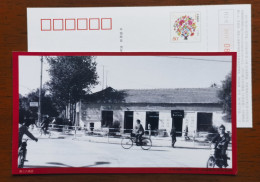 Bicycle Cycling,bike,China 2011 Historical Street View Of Binzhou City Advertising Pre-stamped Card - Wielrennen