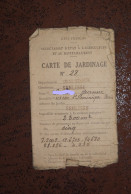 Carte De Jardinage (Seine Et Oise) 1943 - 1939-45