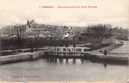 FRANCE - 34 - BEZIERS - Panorama Pris Des Neufs Ecluses - Edition G Sonnier - Carte Postale Ancienne - Beziers