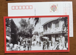 Bicycle Cycling,bike,China 2011 Historical Street View Of Binzhou City Advertising Pre-stamped Card - Wielrennen