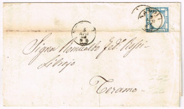 1862 PROVINCE NAPOLETANE PIEGO VIAGGIATO NAPOLI / TERAMO - Naples