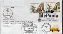 2023.Tomie DePaola.Writer Illustrator Of Children's Books Letter FDC Manchester NH,sent To Andorra With Arrival Postmark - 2011-...