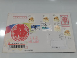 China 2018 Winter Olimpic 2001 Wildlife Saiga Big Cover To Canada - Used Stamps