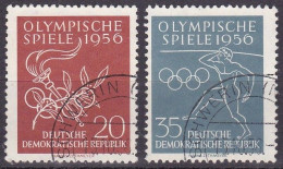 DDR, 1956, 539/40, Used Oo, Olympische Sommerspiele, Melbourne. - Gebraucht