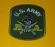 TISSU PATCH :  U.S ARMY  , DIAMETRE 9 CM , BON ETAT VOIR PHOTO . POUR TOUT RENSEIGNEMENT ME CONTACTER. REGARDEZ MES AUTR - Ecussons Tissu