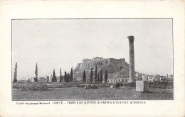 EUROPE - GRECE - Temple De Jupiter Olympien & Vue De L'Acropole - Carte Postale Ancienne - Grecia