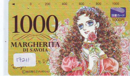 Carte Prépayée Japon * MANGA  (17.211) MARGHERITA DI SAVOIA   * JAPAN  ANIMATE * COMICS PHONECARD * TK * CINEMA FILM - Comics