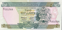 Solomon Islands 2 Dollars, P-13 (1986) - UNC - B/1  001568 - Solomon Islands