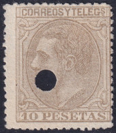 Spain 1879 Sc 251 España Ed 209T Telegraph Punch (taladrado) Cancel - Télégraphe