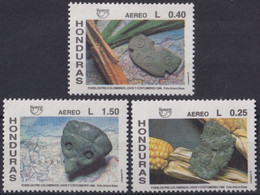 F-EX30887 HONDURAS MNH 1989 AMERICA UPAEP DISCOVERY INDIAN SCULTURE. - Indiani D'America