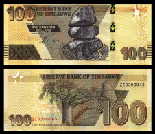 Zimbabwe P106a, $100, Balancing Rock / Baobab Tree 2020, UNC REPLACEMENT NOTE - Zimbabwe