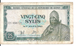 GUINEE 25 SYLIS 1980 VF P 24 - Guinee