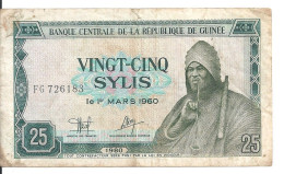 GUINEE 25 SYLIS 1980 VF P 24 - Guinée