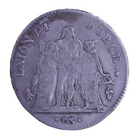 Directoire-Union Et Force 5 Francs An 5 (1797) Perpignan - 1795-1799 Directoire