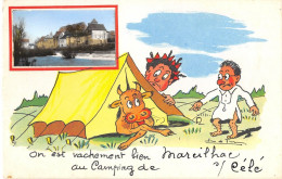 ILLUSTRATEUR - JEAN DE PREISSAC -HUMORISTIQUE, CAMPING - IMAGE COLLEE - MARCILHAC SUR CELE (LOT 46) - Preissac