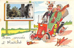 ILLUSTRATEUR - JEAN DE PREISSAC -HUMORISTIQUE, AUTOMOBILE - IMAGE COLLEE - BIEN ARRIVES A MASCLAT (LOT 46) - Preissac