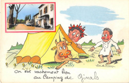 ILLUSTRATEUR - JEAN DE PREISSAC -HUMORISTIQUE, CAMPING - IMAGE COLLEE - GINALS (TARN ET GARONNE 82) - Preissac