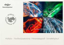 Iceland Island Istande 2013 150 Year Anniversary Of The Icelandic Stamps FDC - Volcanes