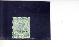 INDIA  1912 -  Yvert   S  55° - Servizio Giorgio V - 1902-11 Roi Edouard VII