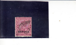 INDIA  1912 -  Yvert   S  56° - Servizio  - Giorgio V - 1902-11 Roi Edouard VII