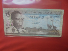 CONGO 100 FRANCS 1962 Circuler (B.30) - République Démocratique Du Congo & Zaïre