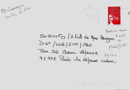 Variété Sur Lettre N° Yvert 3417a Sans Bande De Phosphore Oblitération 87 Limoges Centre De Tri 29.12.04 - Cartas & Documentos