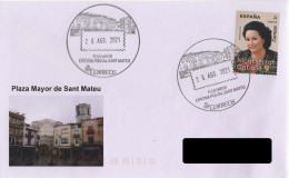 SPAIN. POSTMARK. MAYOR SQUARE. SANT MATEU. 2021 - Altri & Non Classificati