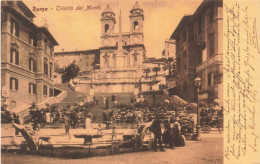 ITALIE - Roma - Trinità Dei Monti - Animé - Carte Postale Ancienne - Other Monuments & Buildings