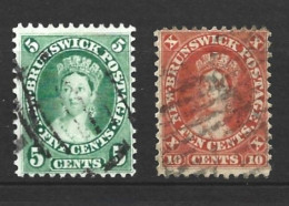CANADA - New Brunswick  1860 - (o)    S&G 14 + 17 - Used Stamps