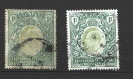 EAST AFRICA & OUGANDA PROTECTORATE  1903   (o)  - S&G 9 + 9a (chalk-surfaced Paper)   - Wmk Crown CC - Protettorati De Africa Orientale E Uganda