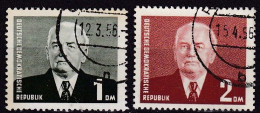 DDR, 1958, 622/23,  Used Oo, Wilhelm Pieck - Gebraucht
