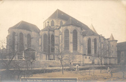 77-LAGNY- CARTE-PHOTO- EGLISE DE LAGNY- L'ABSIDE VUE DE LA GENDARMERIE - Lagny Sur Marne