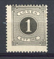 SUE TAXE Yv. N° 1A Dent. 13  *  1 ö Noir   Cote  3 Euro BE  2 Scans - Segnatasse