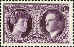 LUXEMBOURG - Grande-Duchesse Charlotte Et Prince Félix (25c Violet) - 1921-27 Charlotte De Frente