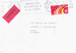HUELVA A ALCOY CC URGENTE 1993 CON SELLO URGENTE Y LLEGADA - Special Delivery