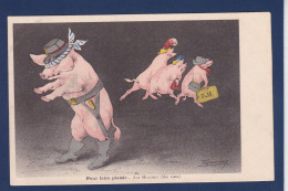 CPA Cochon Pig Position Humaine Non Circulé Affaire Humbert - Schweine
